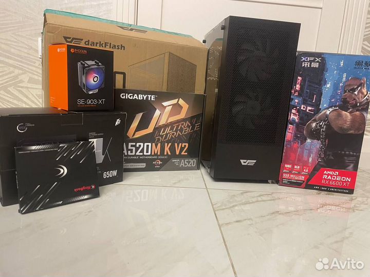 Игровой пк Ryzen 5, Rx 6600 XT 8gb, 32 gb