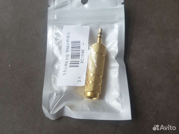 Переходник гнездо 6.5 мм-штекер 3.5 мм / адаптер