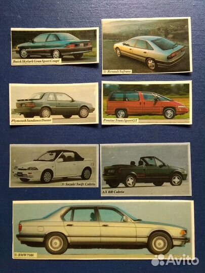 Вкладыши от жев.резинки и наклейки, начало 90-х гг