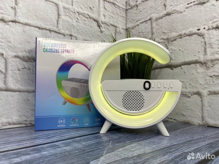 Блютуз колонка беспроводная зарядка ночник