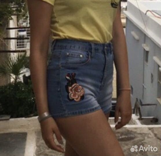 Шорты S на завышенной талии