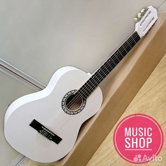 Гитара новая классическая белая для обучения