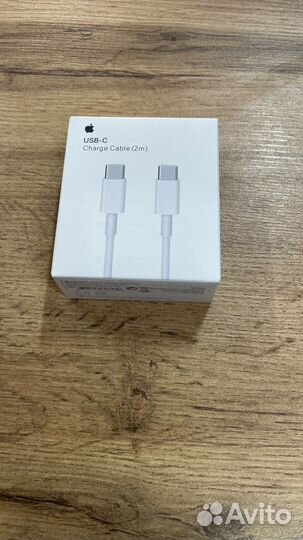 Кабель круглый Apple USB Type-C - USB Type-C белый