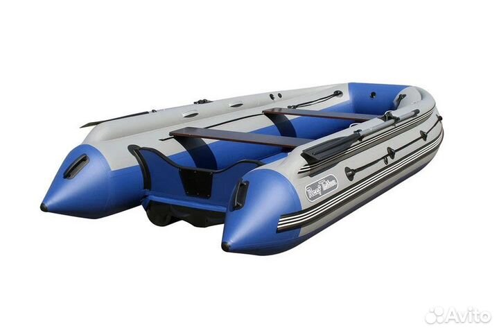 Лодка Reef Тритон 340 Fi нд; серо-синяя