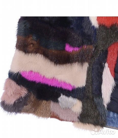 Джинсовая куртка с натуральным мехом