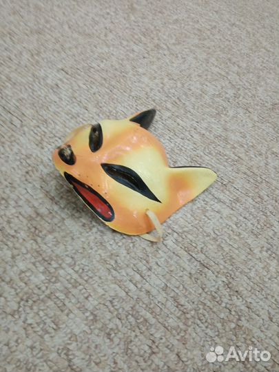 Маска новогодняя Лиса, папье маше