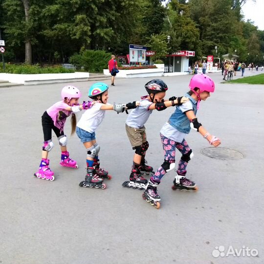 Школа катания. Инструктор. Тренер. Ролики. Скейт