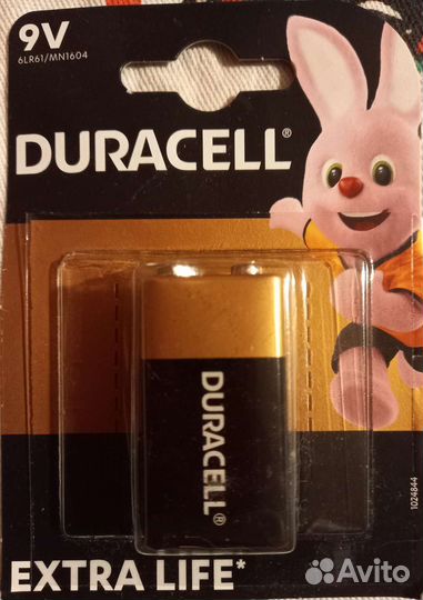Батарейка крона Duracell 9v