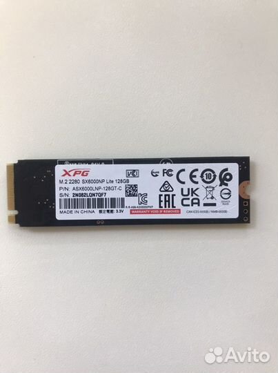 128 гб SSD M.2 накопитель adata XPG SX6000 Lite