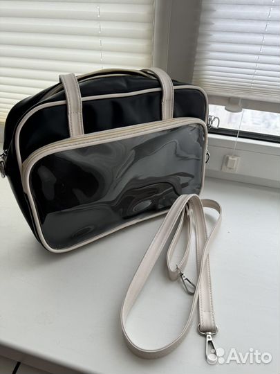 Сумка с прозрачным карманом