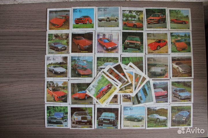 Вкладыши от жвачки Bombibom Oto Moto Bubble Gum