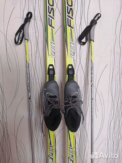 Лыжи беговые fisher детские
