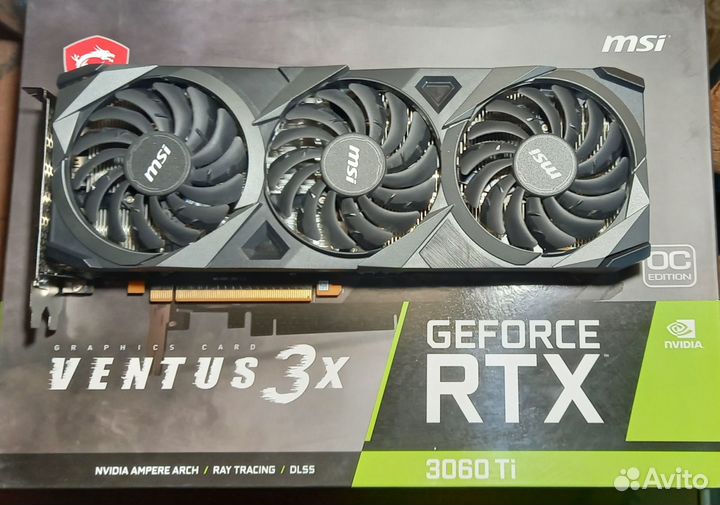 Видеокарта MSI GeForce RTX 3060 Ti ventus 3X OC