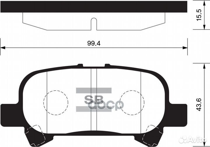 SP1364SNS колодки дисковые задние Toyota Avalo