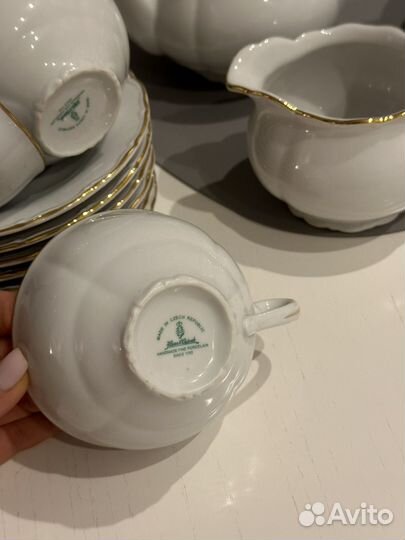 Чешский фарфоровый чайный сервиз