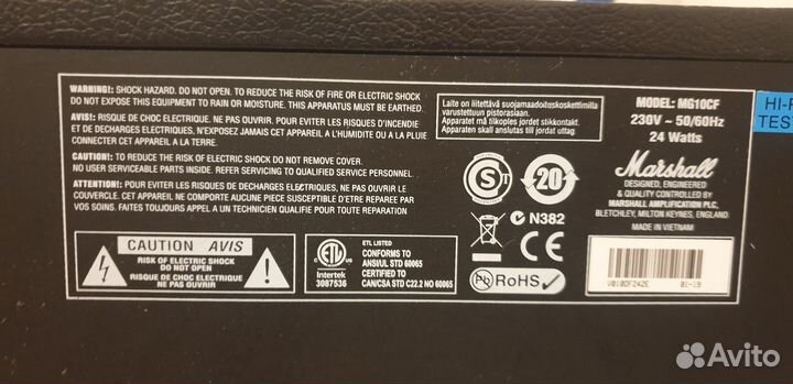 Гитарный комбоусилитель marshall mg10cf