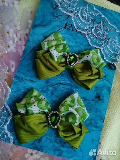 Бантики для волос ручной работы