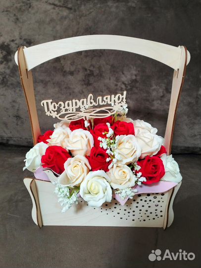 Букет из мыльных цветов