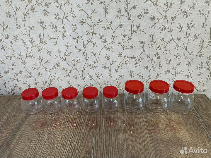 Стеклянные баночки 8 шт