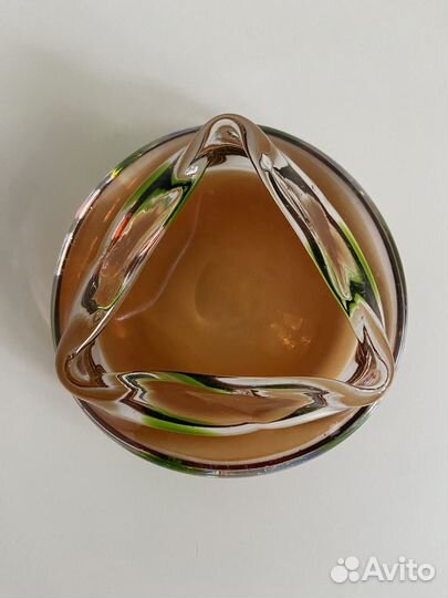 Пепельница гутное стекло