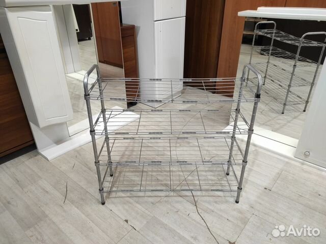 Подставка для обуви металлическая, 4 полки б/у 63х