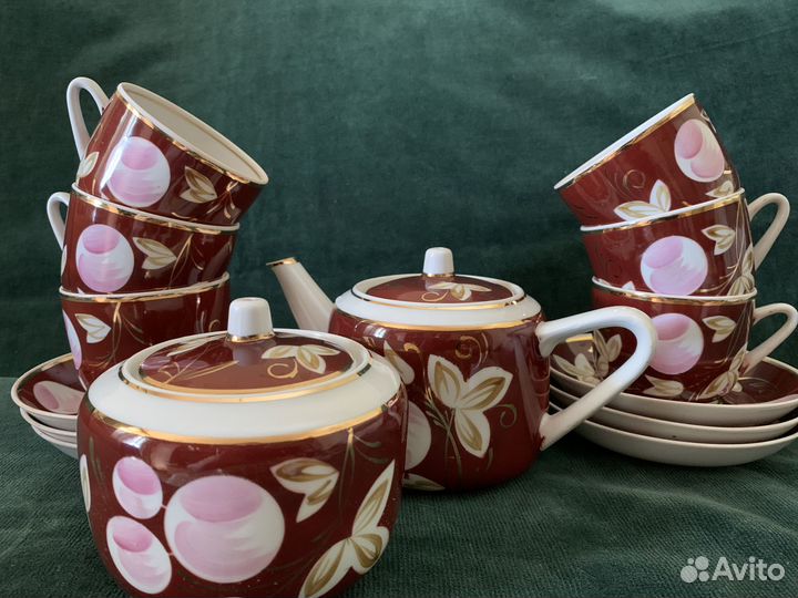 Чайный сервиз Слива вербилки СССР