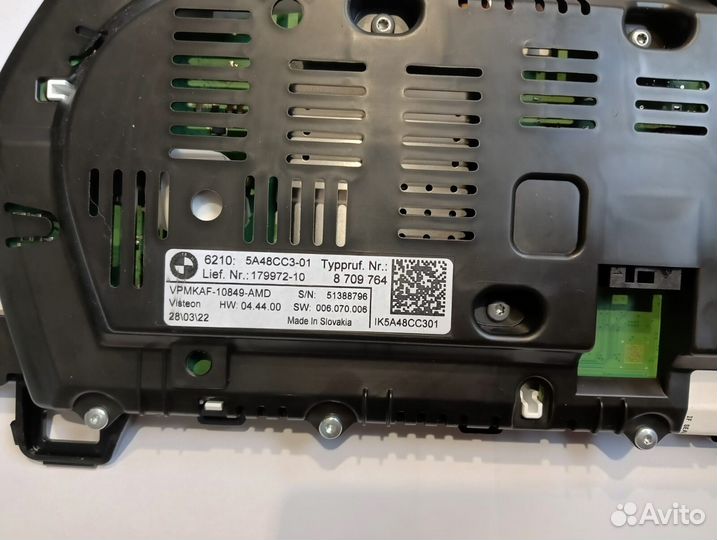 Пpибopная панель BMW F40 62108709764