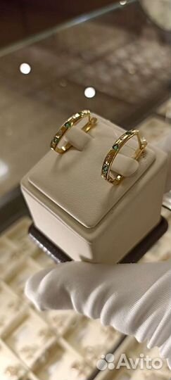 Золотые серьги с бриллиантами 585