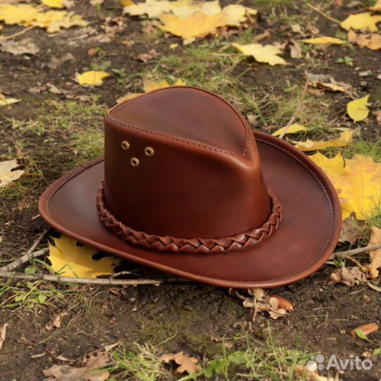 Ковбойская шляпа из кожи