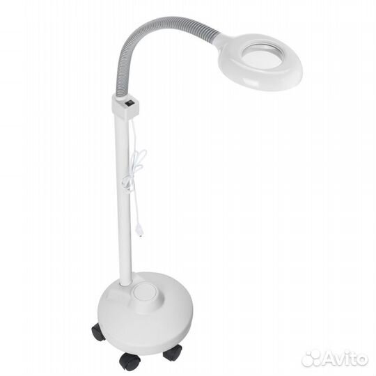 Лампа лупа светодиодная на ножках на колёсиках