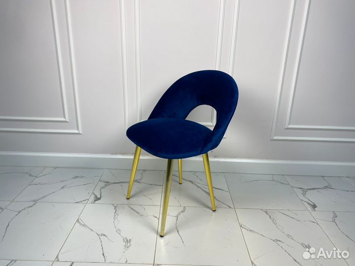 Стул Комо, синий бархат