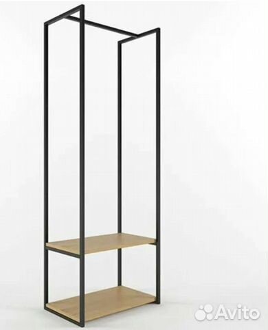 Вешалка напольная с полками