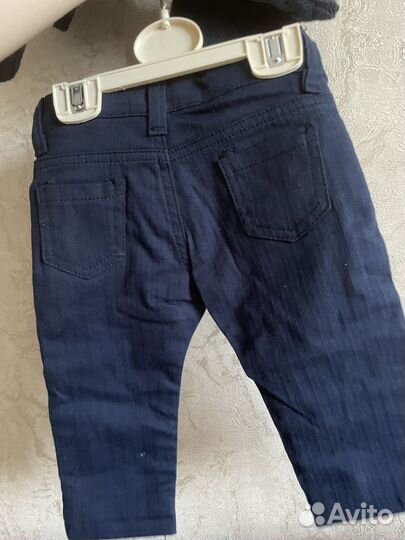 Теплый свитер и брюки темно синего цвета