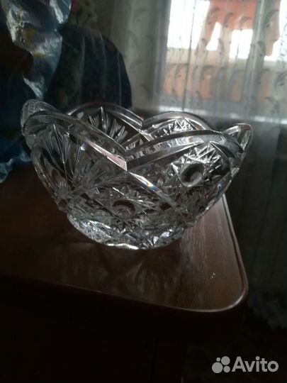 Конфетница СССР хрустальная