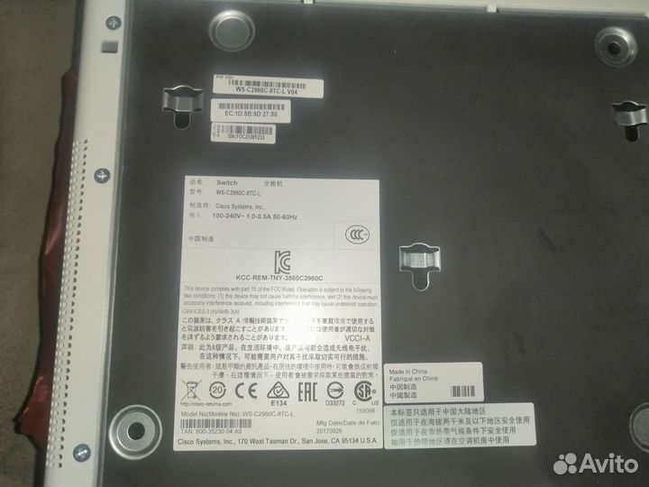 Коммутатор Cisco WS-C2960C-8TC-L V04