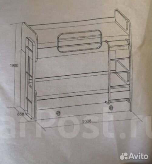 Двухярусная кровать бу
