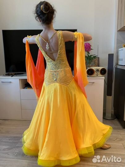 Платье спортивные бальные танцы стандарт Ю 2 - мол