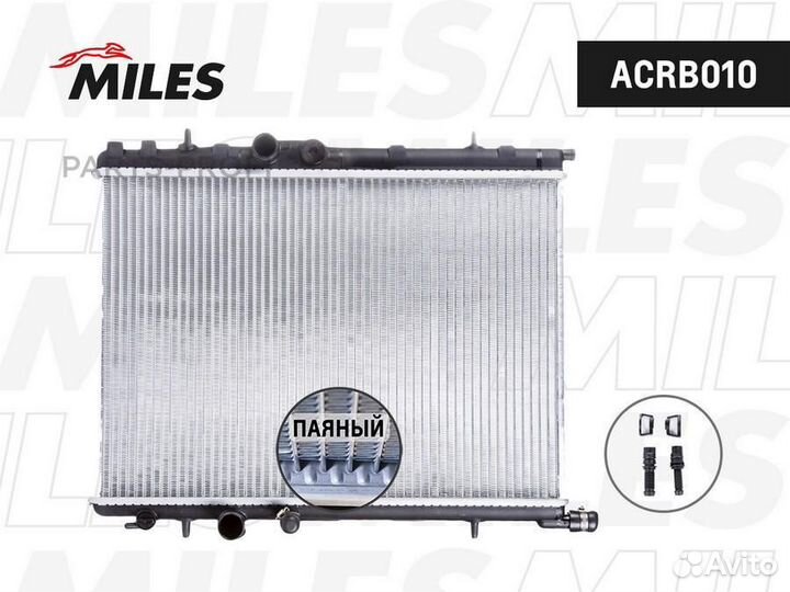 Miles acrb010 Радиатор peugeot 206 1.1-1.6 02