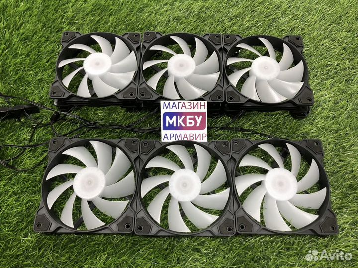 Вентилятор 120мм для корпуса LED черный от центра