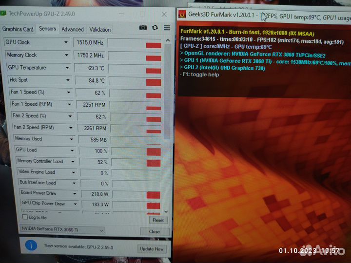 MSI GeForce RTX 3060 Ti gaming X 8G LHR