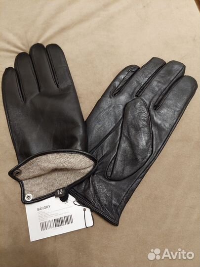 Мужские кожаные перчатки новые