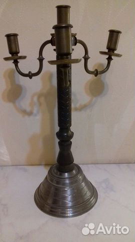 Подсвечник. канделябр 40см на 4 свечи. бронза