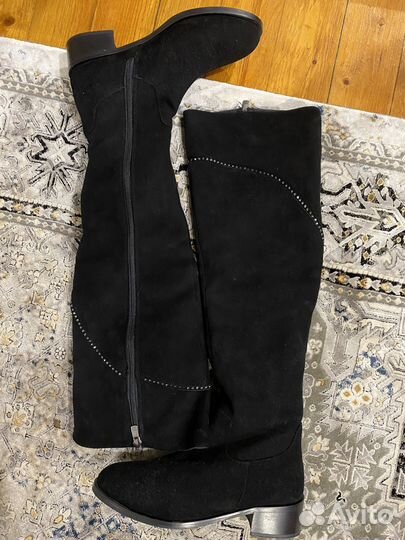 Ботфорты замшевые 37