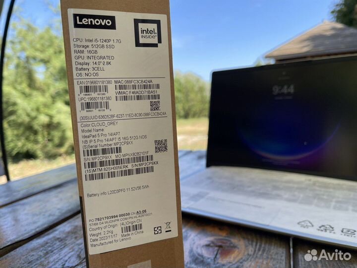 Ноутбук lenovo IdeaPad 5 Pro i5-12/16/512
