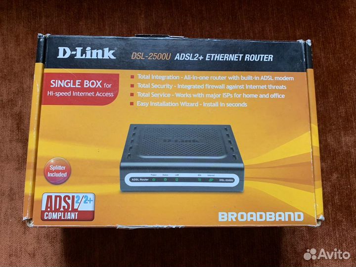 D-Link DSL-2500U adsl2+ Ethernet Router