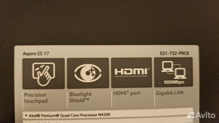 Acer aspire es 17, 17 дюймов
