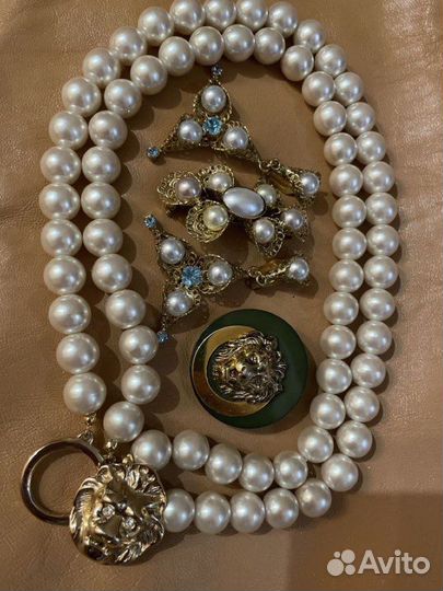 KJL Avon винтажное колье клипсы брошь