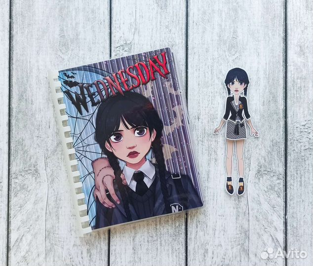 Кукла Уэнсдей аддамс на липучках Wednesday