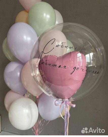 Воздушные шарики с гелием на выписку