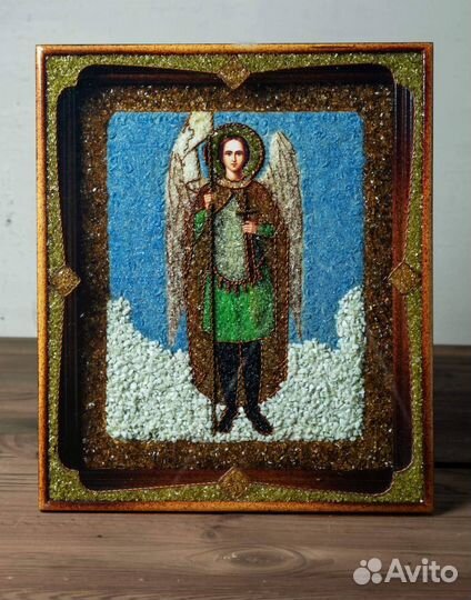 Икона подвесная из битого стекла осветленые